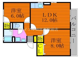 エクシード平野　Ａ棟の物件間取画像